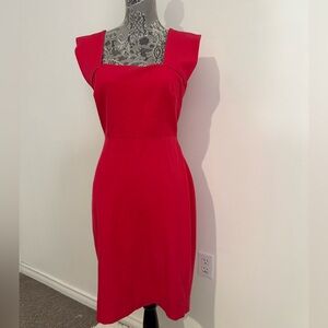 RONALD MOURET Banana Republic Red Midi Dress